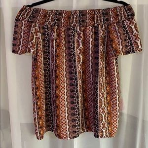 Off the shoulder foral top